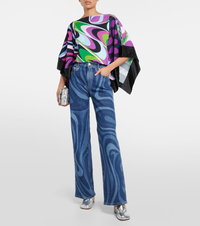 Shop Pucci Patchwork Top In Multicoloured