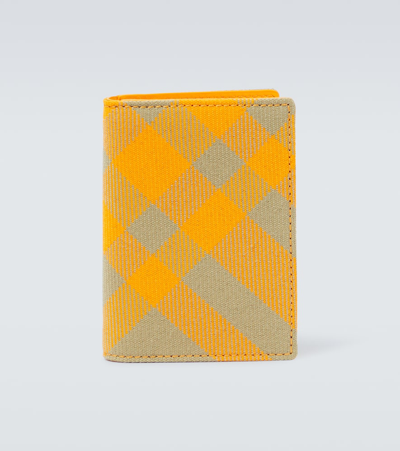 Shop Burberry Checked Bifold Card Holder In Multicoloured