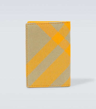 Shop Burberry Checked Bifold Card Holder In Multicoloured