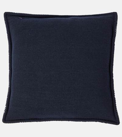Shop Loewe Anagram Wool Cushion In Multicoloured