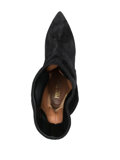 Shop Paris Texas Suede Heel Ankle Boots In Black