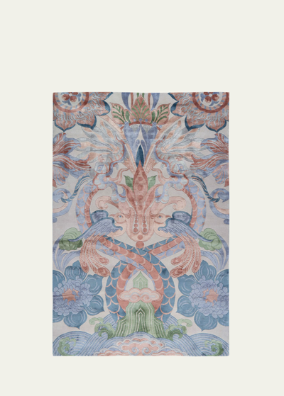Shop The Rug Company X Guo Pei Secret Garden Hand-knotted Rug, 9' X 12' In Blue Multi