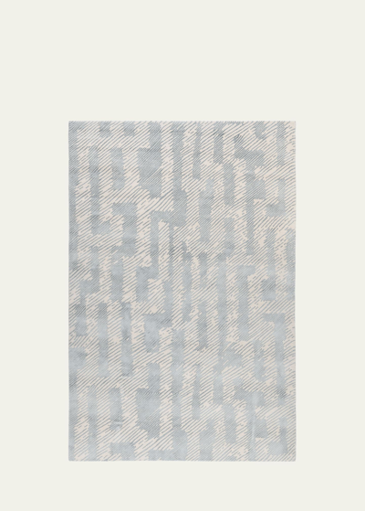 Shop The Rug Company X Kelly Wearstler Verge Ice Hand-knotted Rug, 9' X 12' In Blue