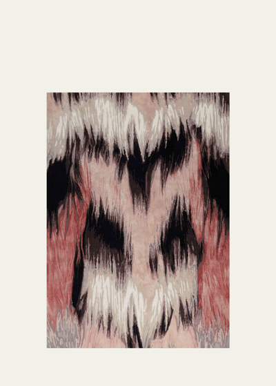 The Rug Company X Rodarte Daphne Hand-knotted Rug, 9' X 12' In Pink, Black Multi