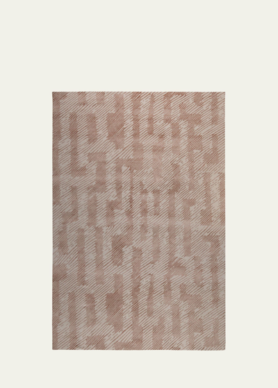 Shop The Rug Company X Kelly Wearstler Verge Clay Hand-knotted Rug, 6' X 9' In Brown