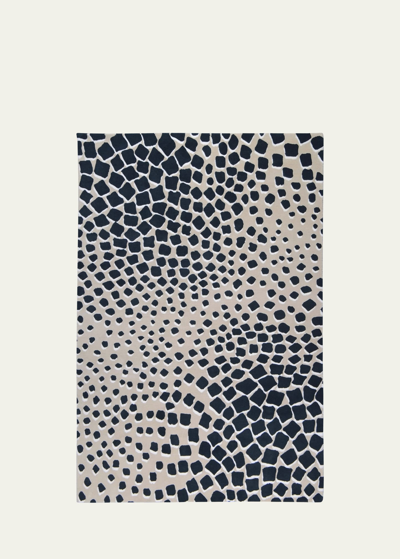 The Rug Company X Diane Von Furstenberg Giraffe Dusk Hand-knotted Rug, 8' X 10' In Navy Multi