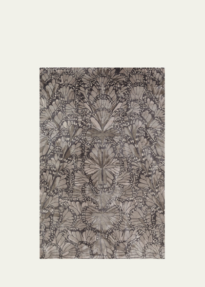 Shop The Rug Company X Alexander Mcqueen Monarch Smoke Hand-knotted Rug, 8' X 10' In Grey Multi