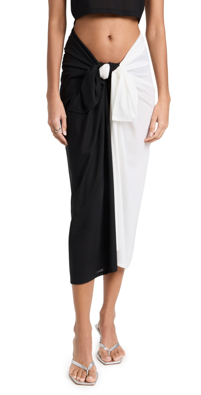 Shop Staud Kiana Skirt Black/white