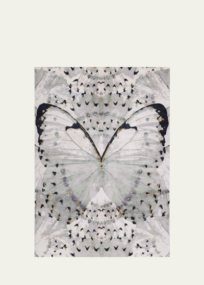 The Rug Company X Alexander Mcqueen Glasswings Hand-knotted Rug, 6' X 9' In Grey Multi