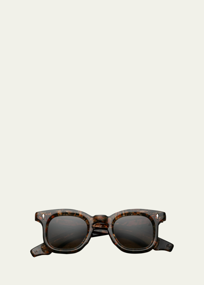 Shop Jacques Marie Mage Men's Devaux Acetate Square Sunglasses In 13d-prisamatic