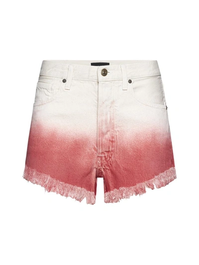 Alanui Two-tone Denim Shorts In Multi