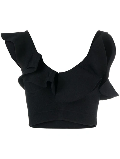 Shop Alexander Mcqueen Cropped Top In Black