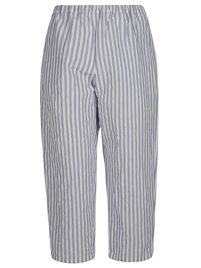 Shop Apuntob Linen And Cotton Blend Trousers In White