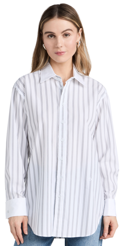 Shop Rag & Bone Diana Stripe Shirt White Stripe