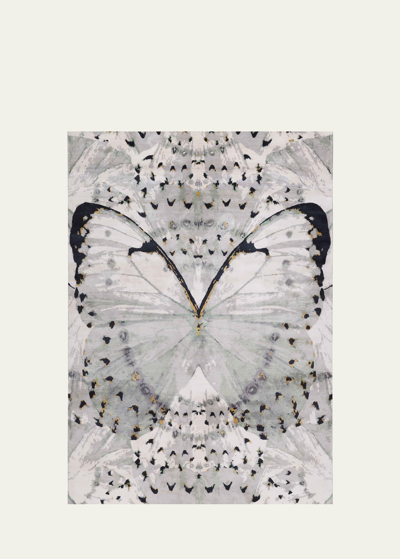 Shop The Rug Company X Alexander Mcqueen Glasswings Hand-knotted Rug, 8' X 10' In Grey Multi