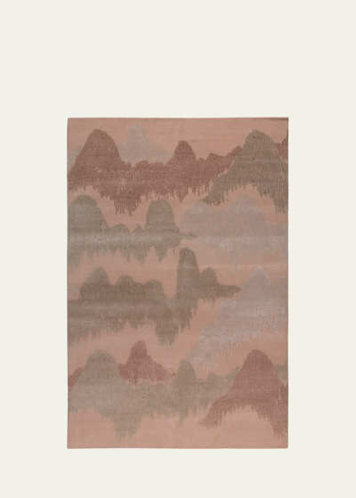 The Rug Company X Kelly Wearstler Cascadia Clay Hand-knotted Rug, 8' X 10' In Clay