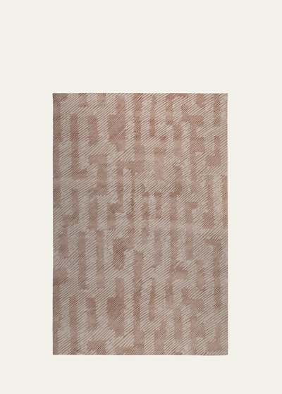 Shop The Rug Company X Kelly Wearstler Verge Clay Hand-knotted Rug, 9' X 12' In Brown