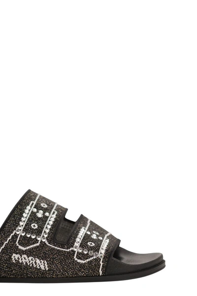 Shop Marni Precious Sandal In Black