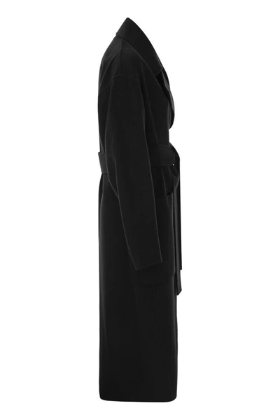 Shop Sportmax Polka - Robe Coat In Black
