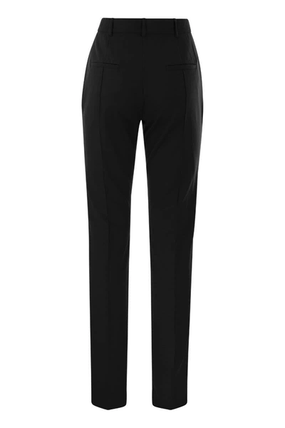 Shop Sportmax Ricetta - Scuba Jersey Trousers In Black