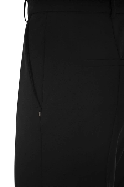 Shop Sportmax Ricetta - Scuba Jersey Trousers In Black