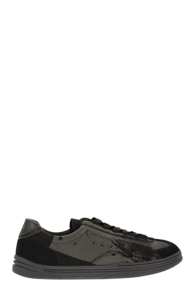 Shop Stone Island Fabric, Suede And Rubber Trainers In Black