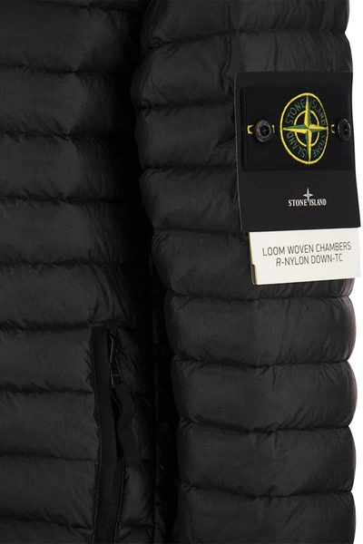 Shop Stone Island Packable - Lightweight Down Jacket With Hood In Black