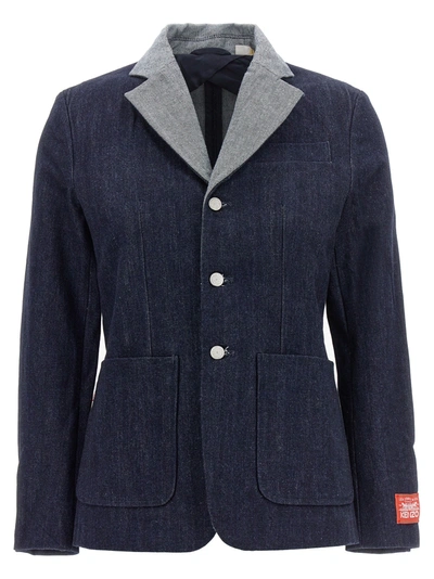 Shop Kenzo X Levi Strauss & Co. Blazer Jackets In Blue