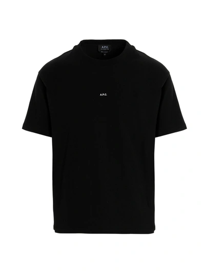 Shop Apc Logo T-shirt In Black