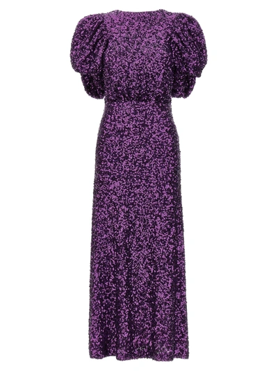 Shop Rotate Birger Christensen Sequin Midi Dress Dresses In Purple