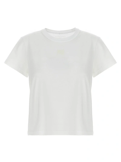 Shop Alexander Wang T Essential Jsy Shrunk T-shirt In White