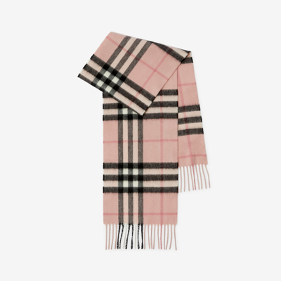 Shop Burberry Childrens Check Cashmere Scarf In Ash Rose