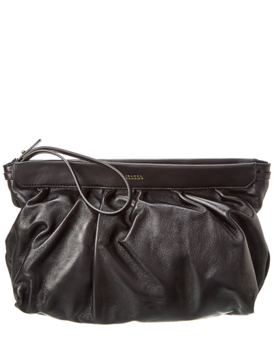 Shop Isabel Marant Luz Leather Pouch In Black