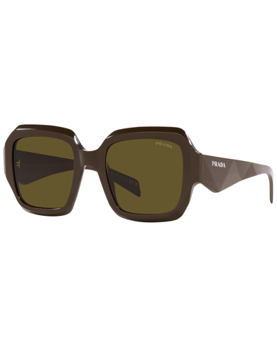 Shop Prada Women's Pr28zs 53mm Sunglasses In Brown
