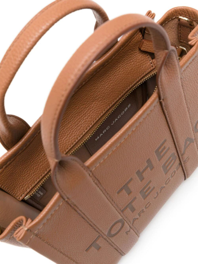 Marc Jacobs The Leather Small Tote Bag Argan Oil In Brown