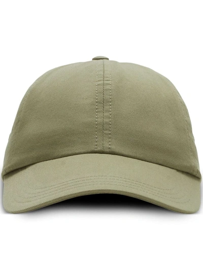 Shop Burberry Ekd Logo Cotton Baseball Cap In Beige