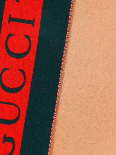 Shop Gucci Scarves In Green/beige