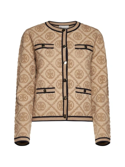 Shop Tory Burch Sweaters In Camel Heather