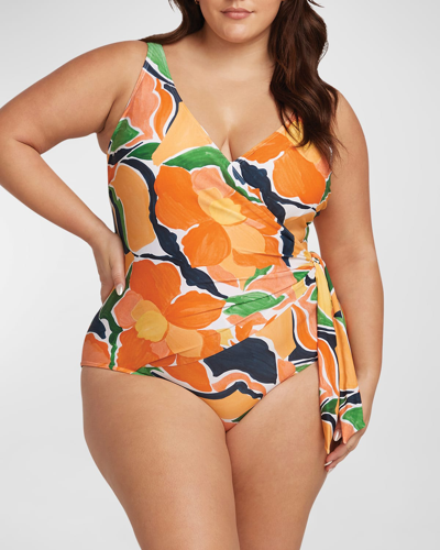 Shop Artesands De L'hortus Hayes One-piece Swimsuit In Orange
