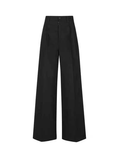 Shop Maison Margiela Trousers In Black