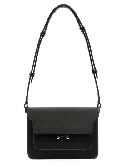 Shop Marni 'trunk' Mini Shoulder Bag In Black