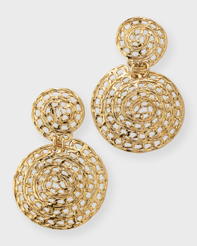 Shop Gas Bijoux Bo Onde Chaine Earrings In Gold