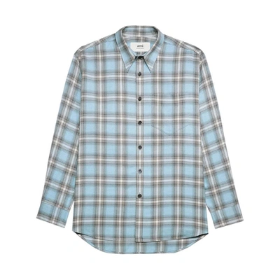 Shop Ami Alexandre Mattiussi Ami Paris Shirts In Blue