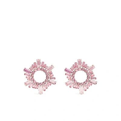 Shop Amina Muaddi Jewellery In Pink/silver