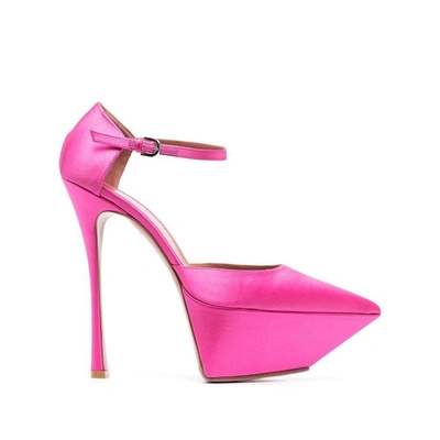 Shop Amina Muaddi Shoes In Pink