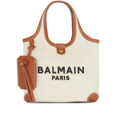 Shop Balmain Bags In Neutrals