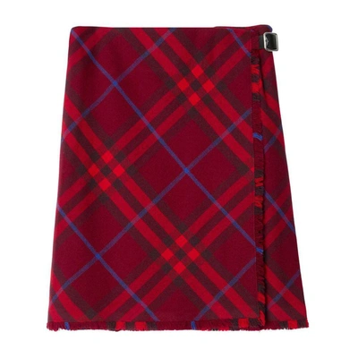 Shop Burberry Skirts In Red