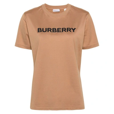 Shop Burberry T-shirts In Brown