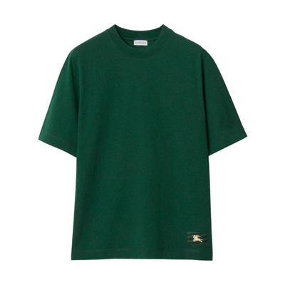 Shop Burberry T-shirts In Green