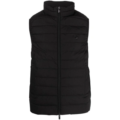 Shop Ea7 Emporio Armani Outwear Waistcoats In Black